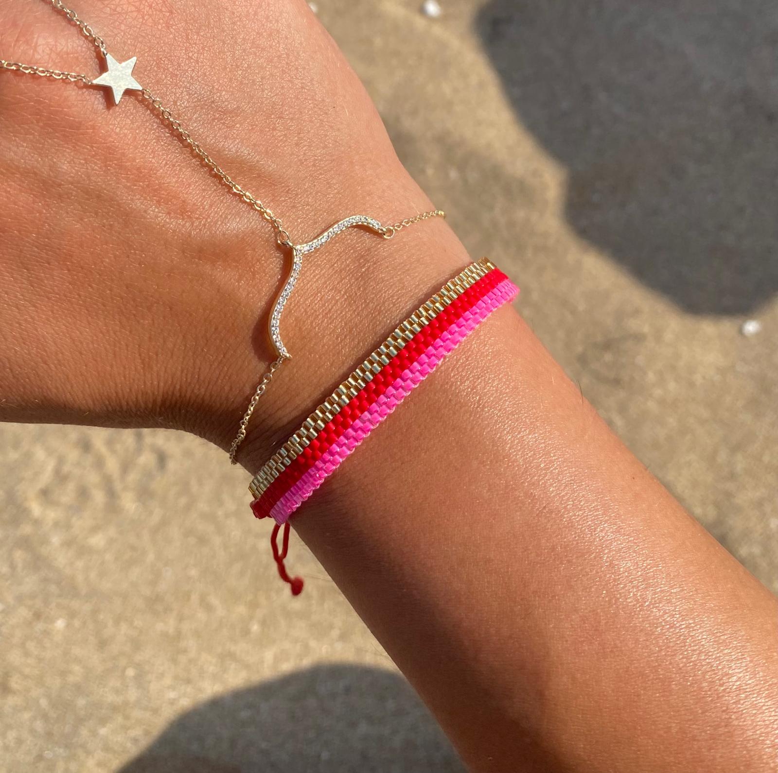 Çizgili Miyuki Bileklik 