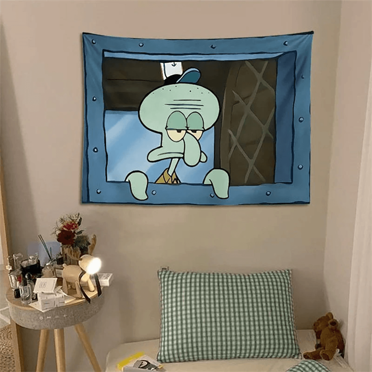 Squidward Pencere Duvar Örtüsü - Duvar Örtüsü