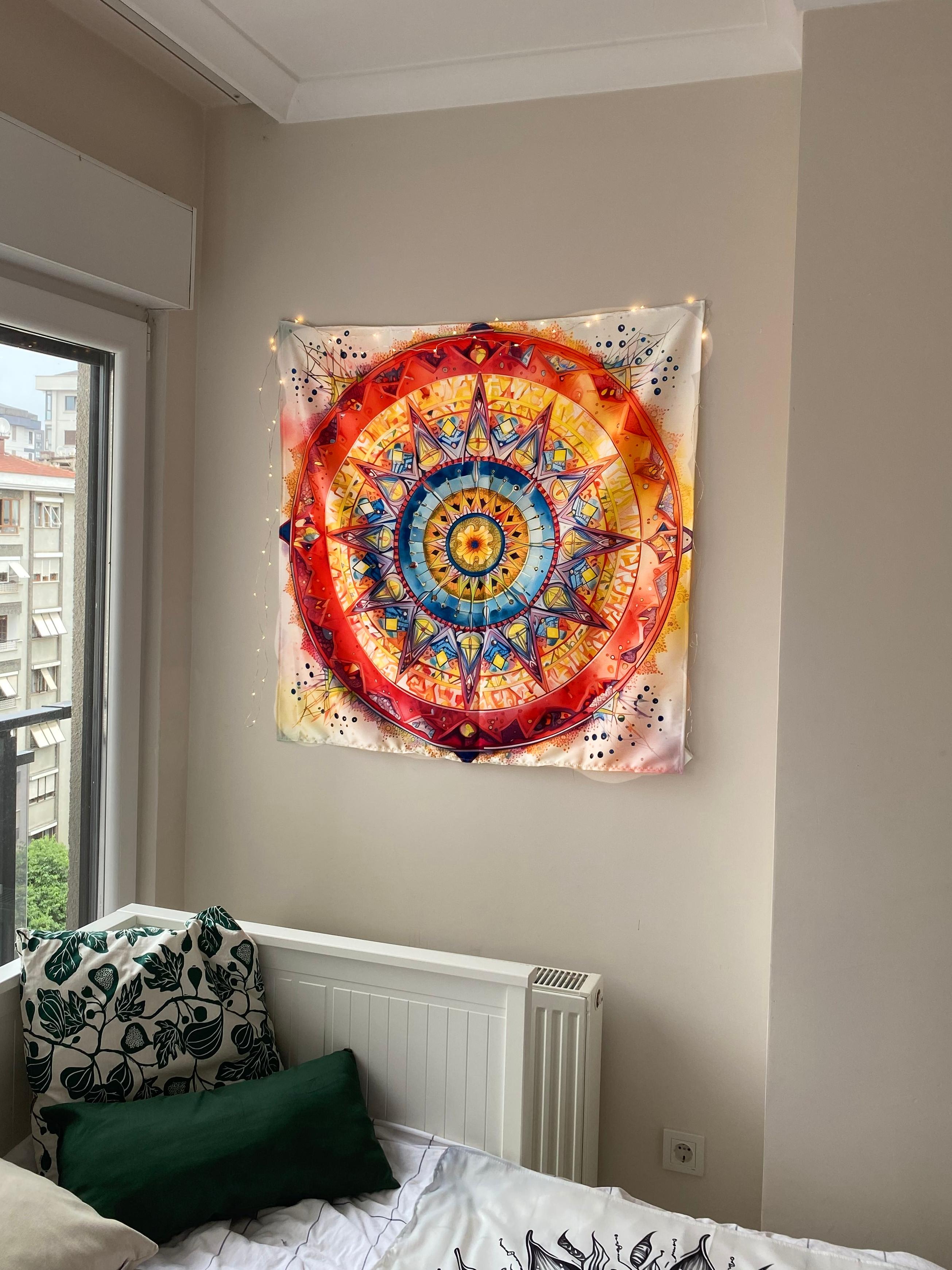 Colorful Mandala - Renkli Mandala Duvar Örtüsü