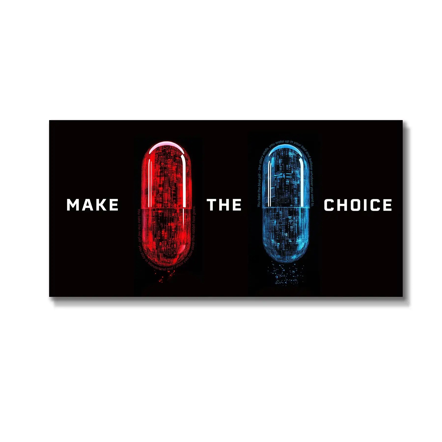 Matrix Red Pill Blue Pill Tablo  - Kanvas Tablo