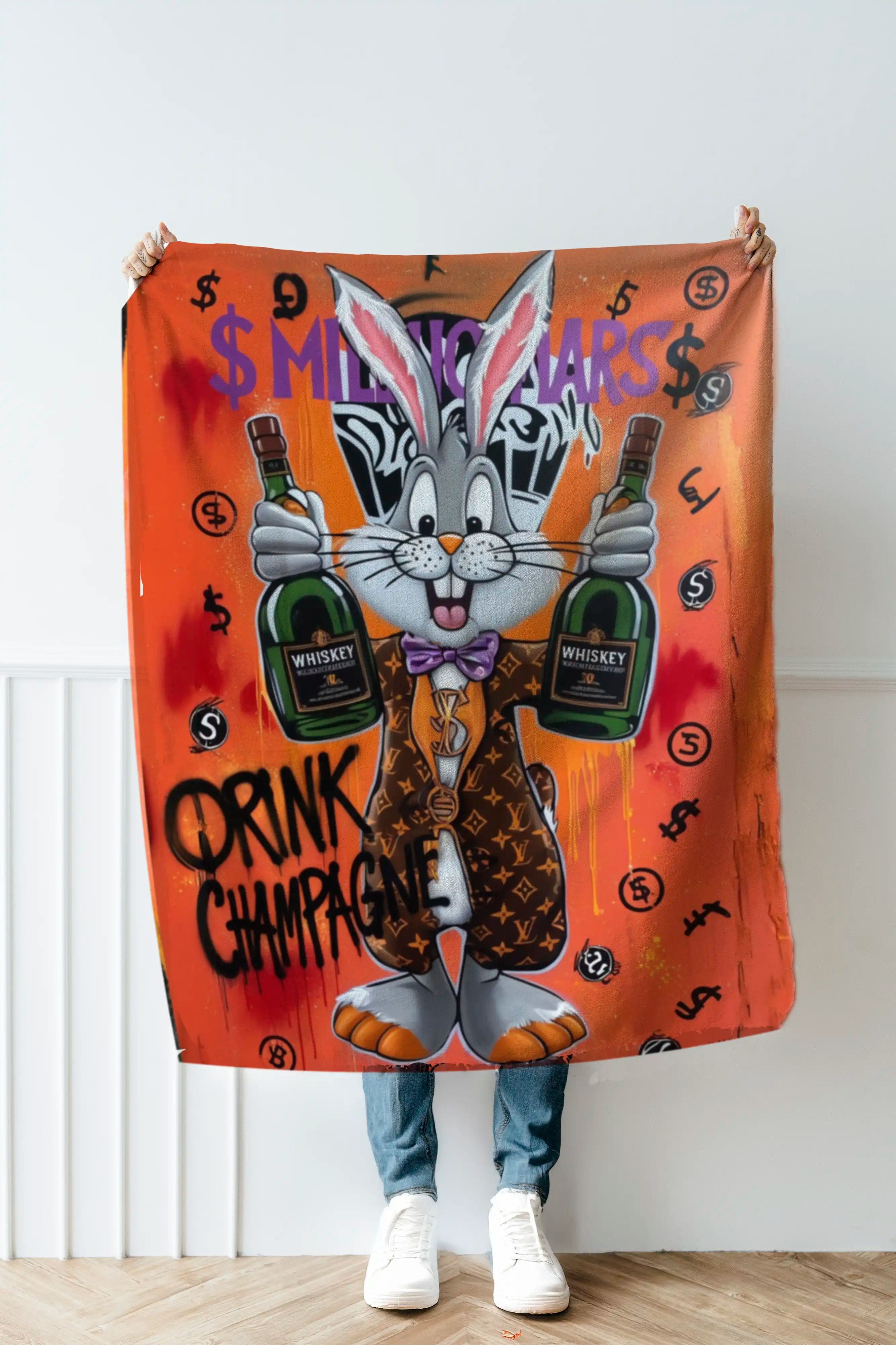Bugs Bunny Pop Art Duvar Dekorasyonu - Duvar Örtüsü