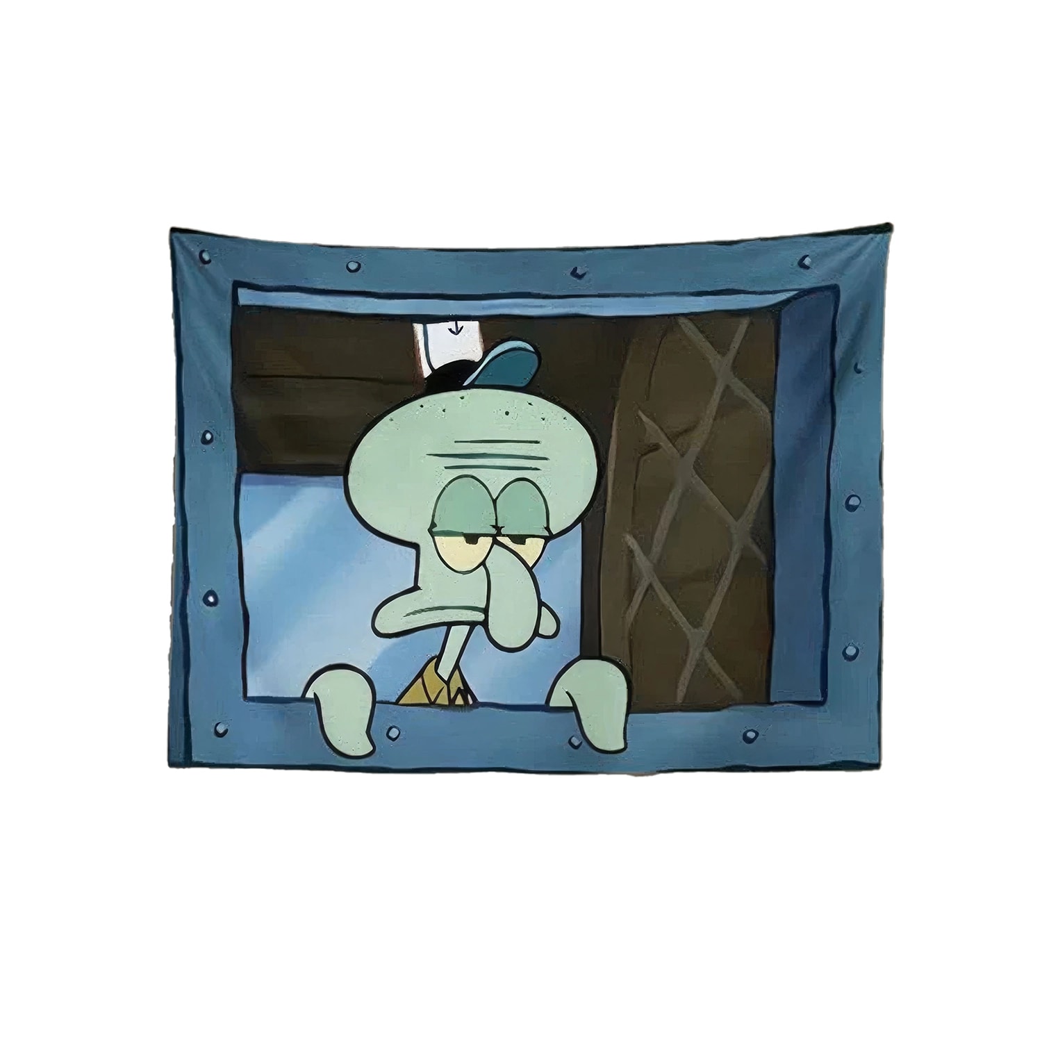 Squidward Pencere Duvar Örtüsü - Duvar Örtüsü