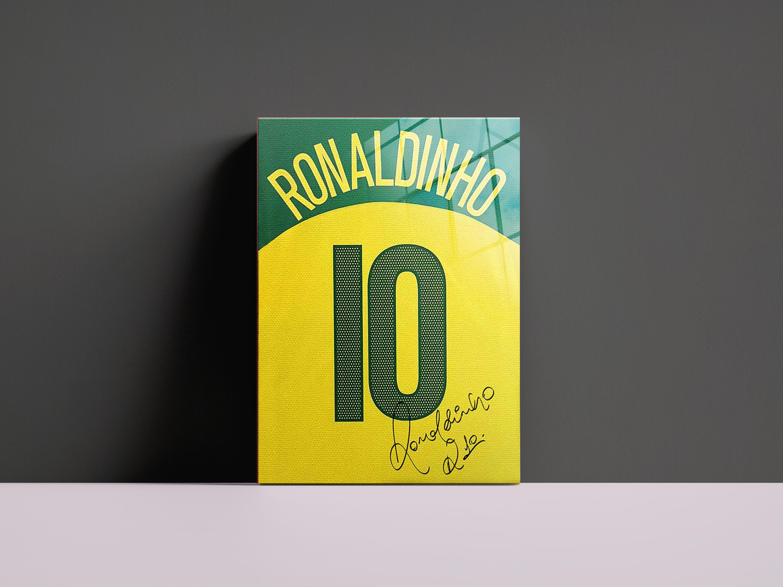 Ronaldinho Akrilik Cam - Kanvas Tablo -Duvar Örtüsü