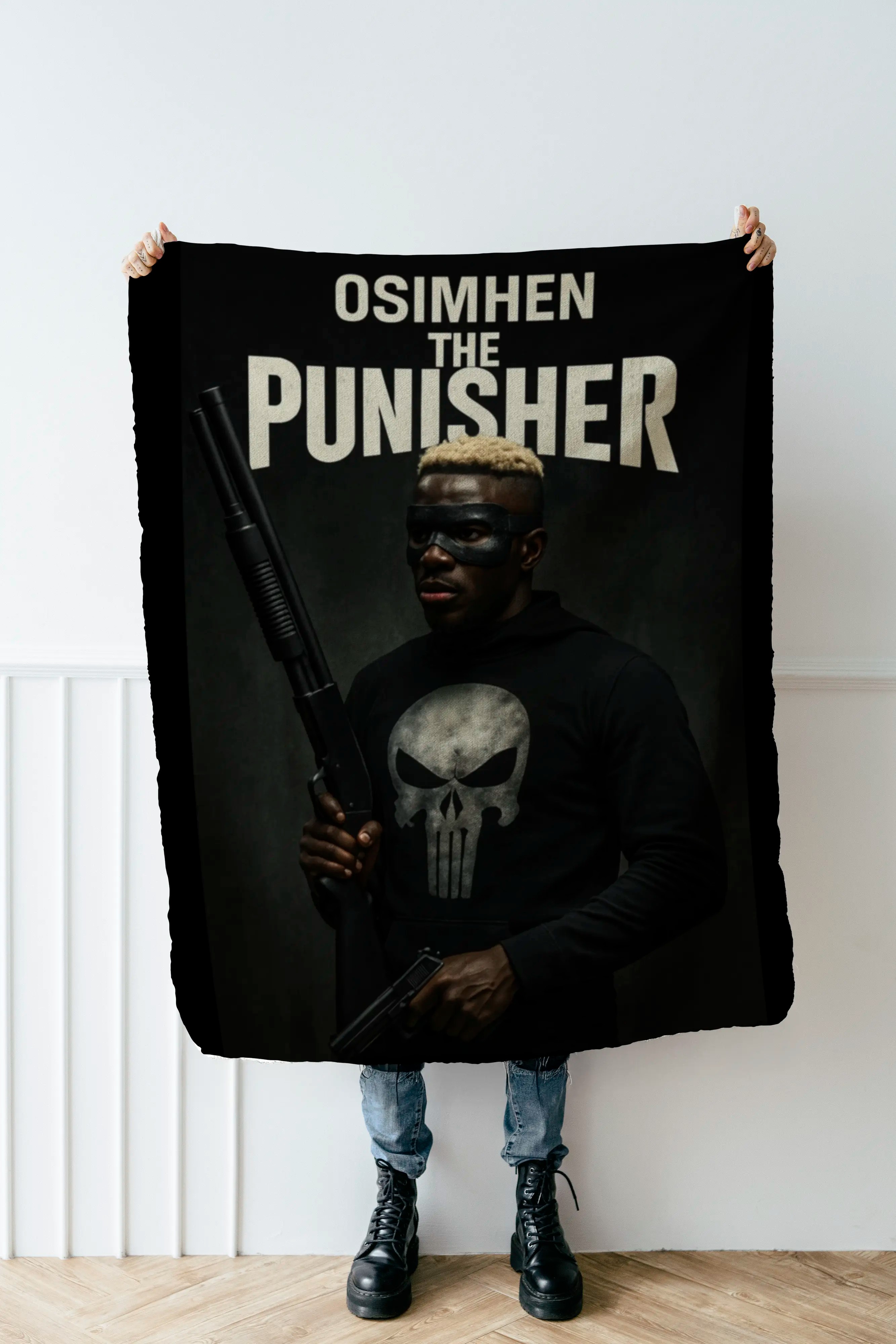 Osimhen The Punisher Dekorasyon - Duvar Örtüsü