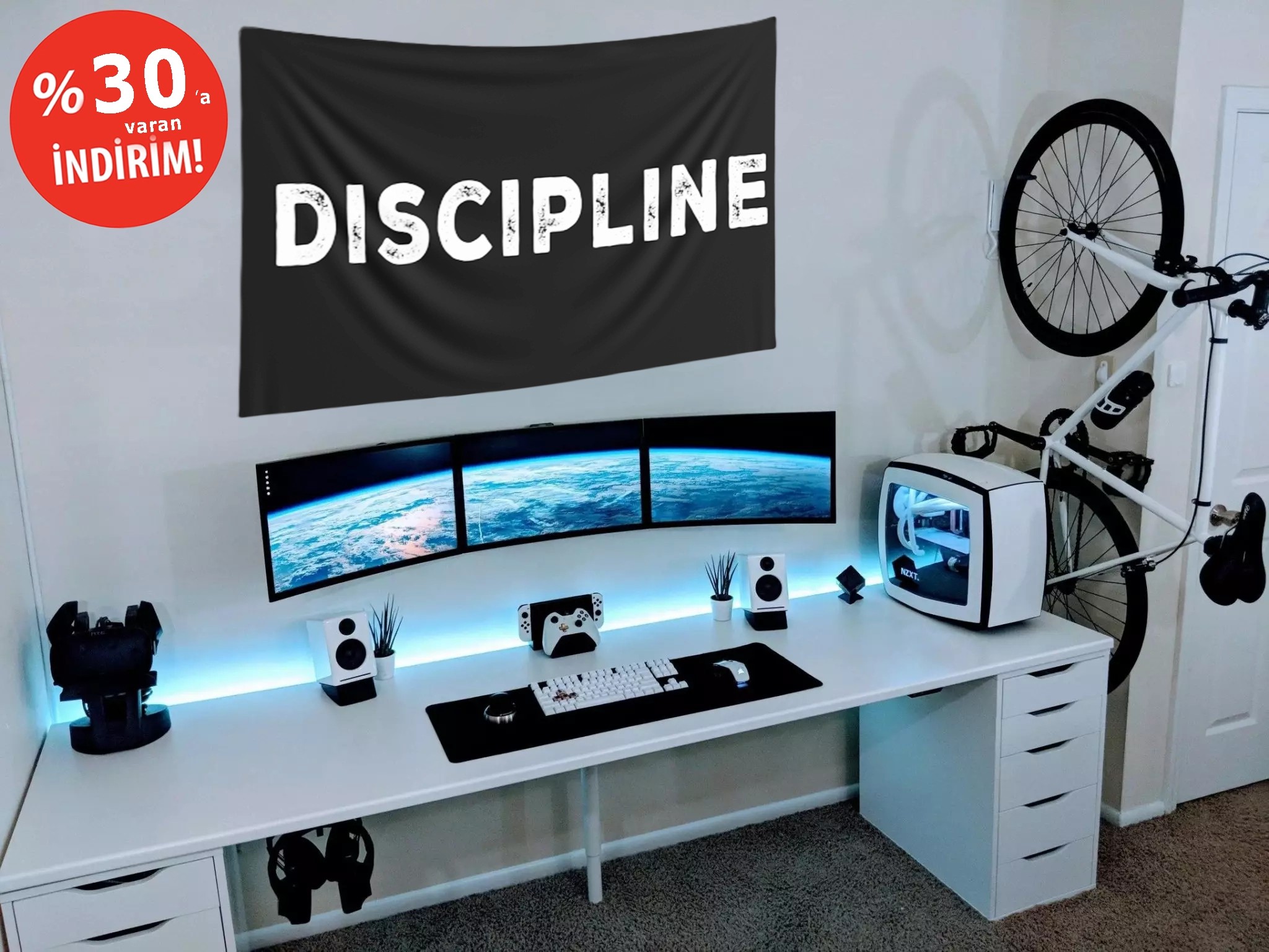 Discipline Kalın Yazı Duvar Örtüsü, Duvar Halısı