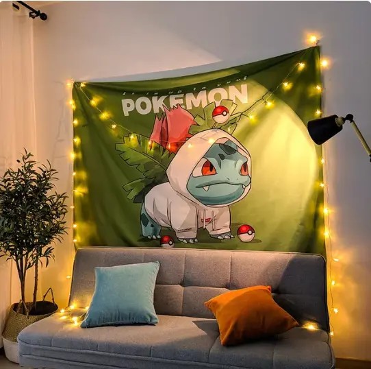 Pokemon Bulbasaur Duvar Örtüsü, Duvar Halısı