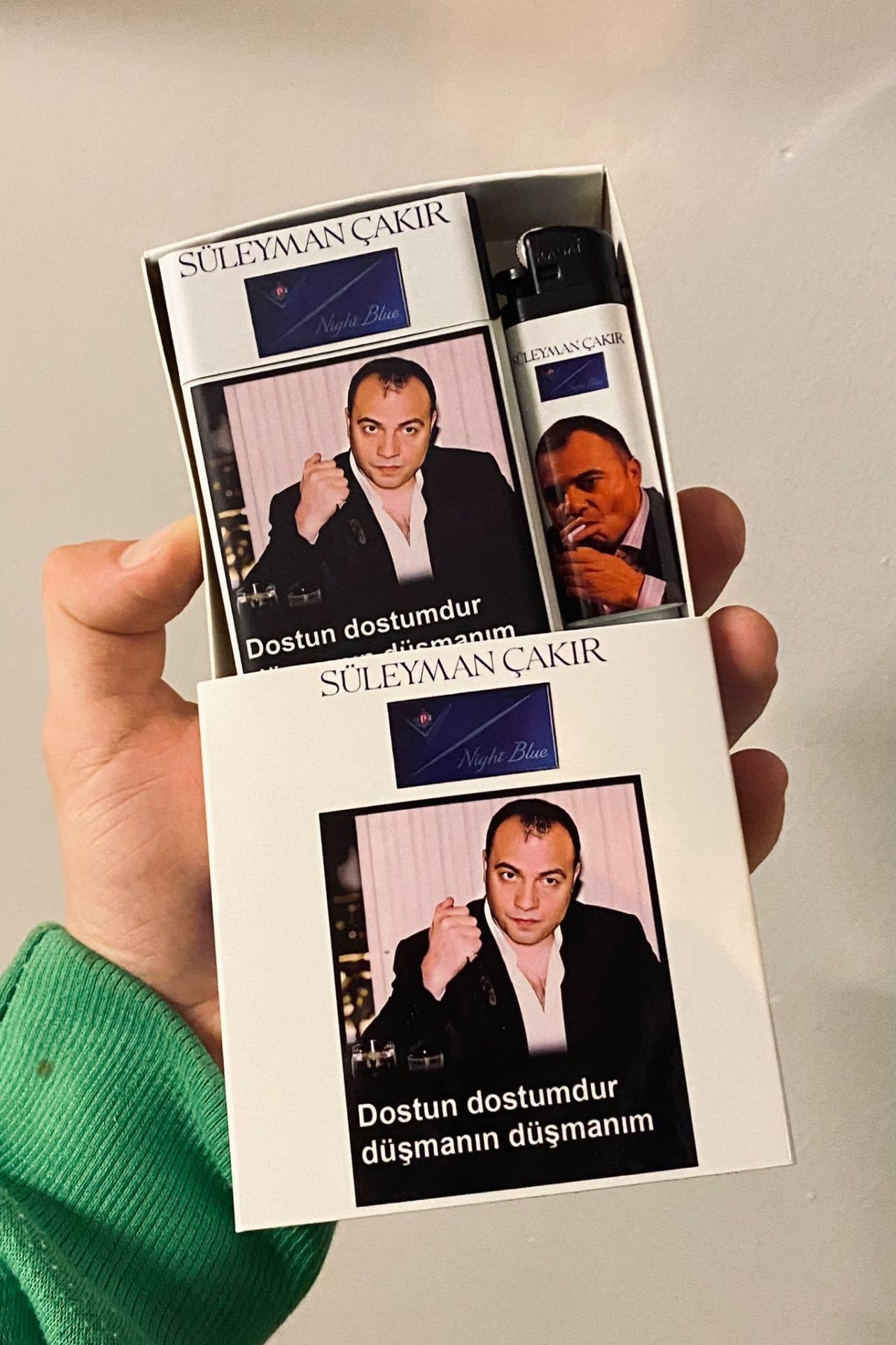 Özel Hediye Kutulu 2'li Çakmak - Sigara Tabakası Seti Süleyman Çakır