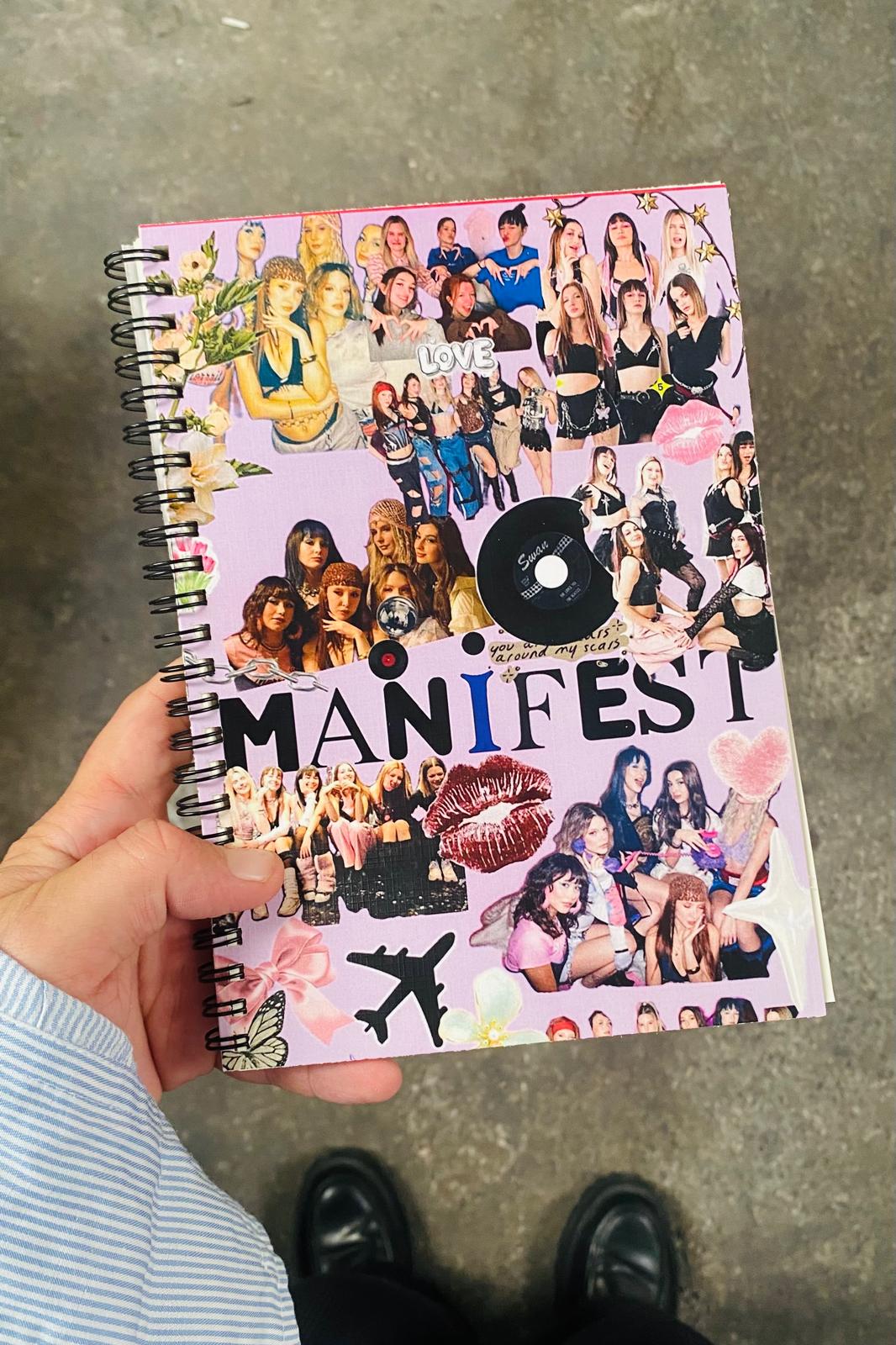 Spiralli A5 Defter Manifest Pembe Kolaj (200 Sayfa)