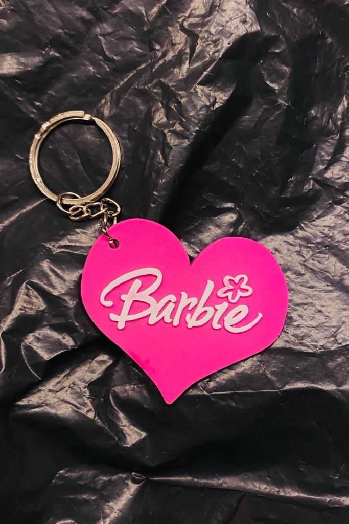 Kalp Barbie Silikon Anahtarlık