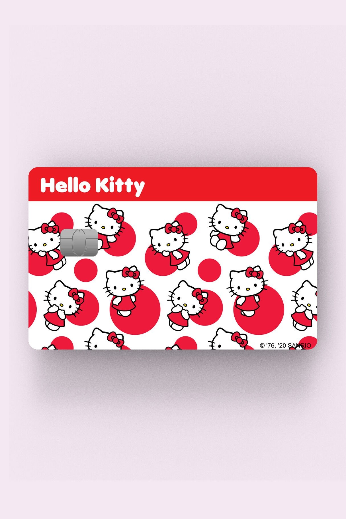 Kart Kaplama Etiketi - Kırmızı Elbiseli Hello Kitty