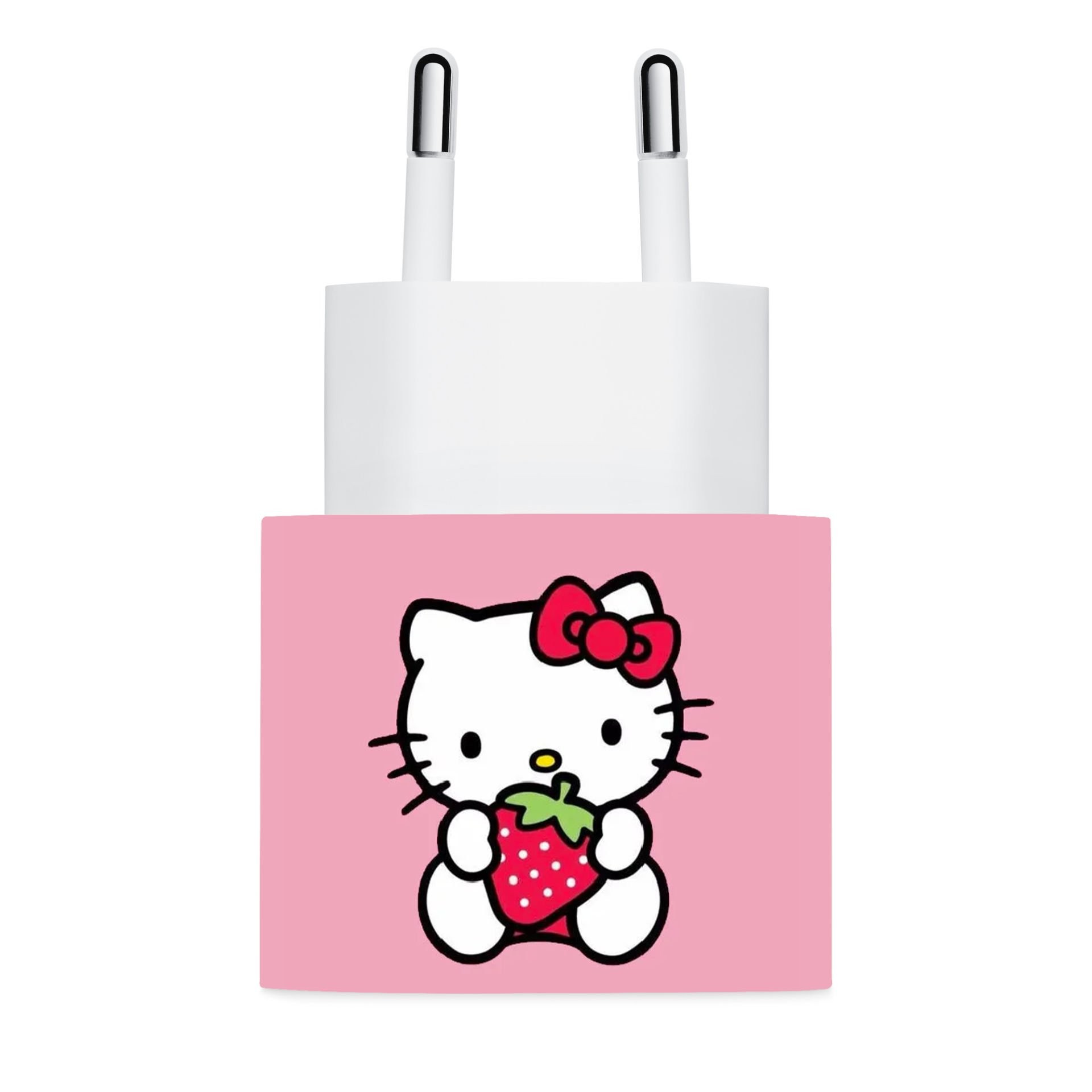 iPhone 20W Şarj Aleti Kaplaması -  Pembe Hello Kitty