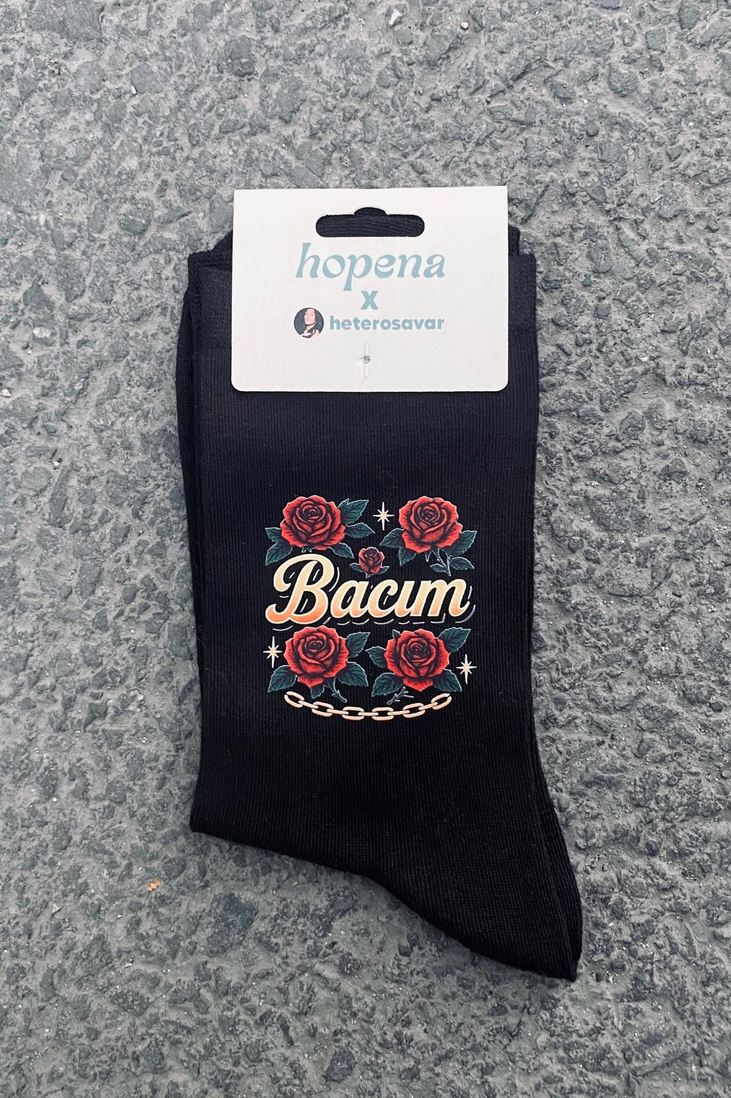 Siyah Unisex Bambu Çorap - Bacım