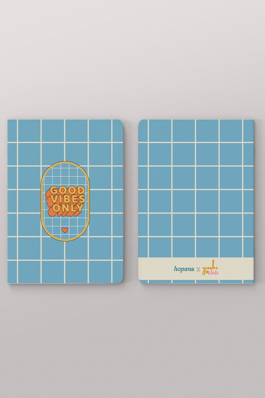 A5 Defter Yushiclub Mavi Kares Good Vibes