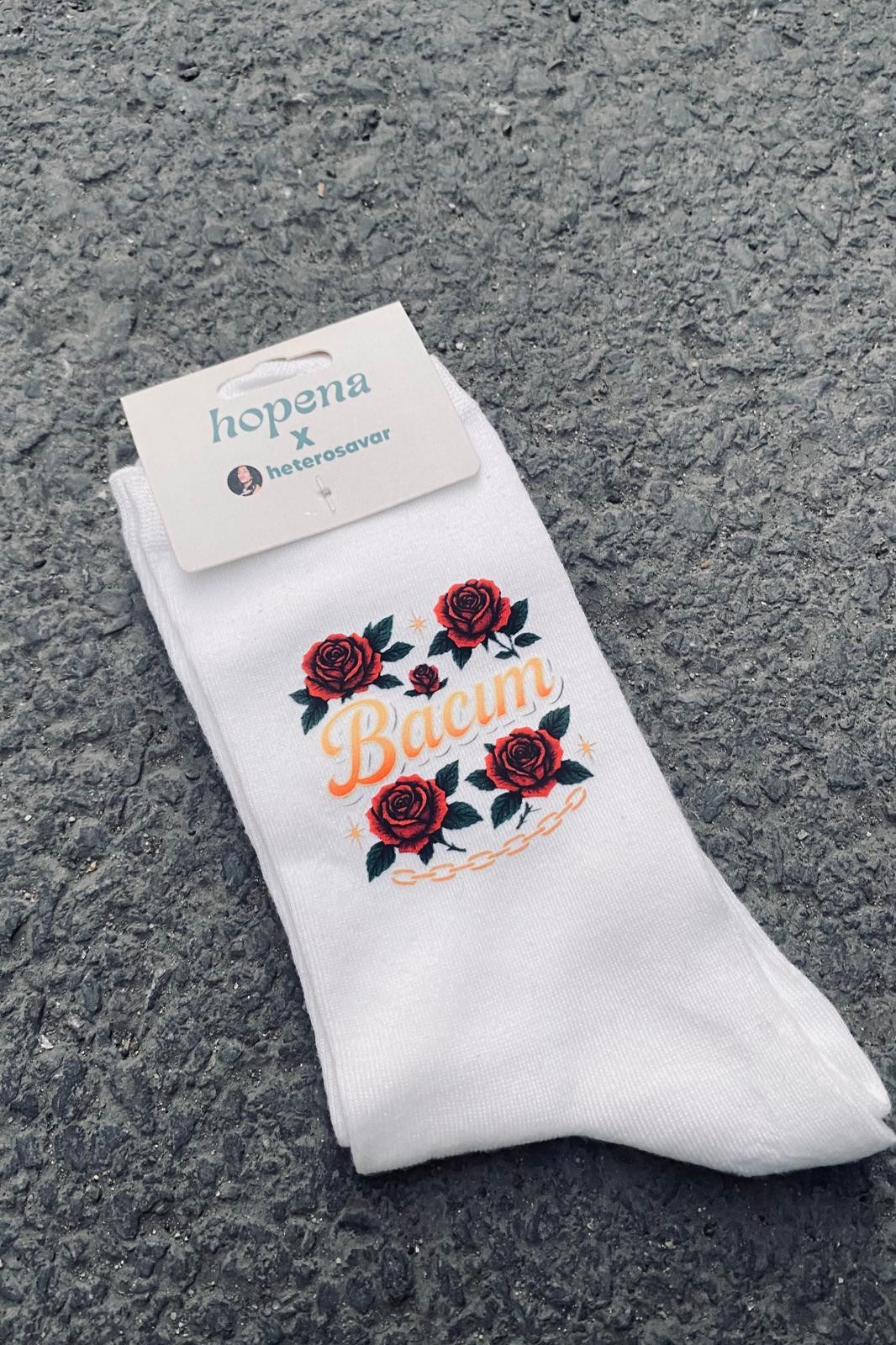 Beyaz Unisex Bambu Çorap - Bacım