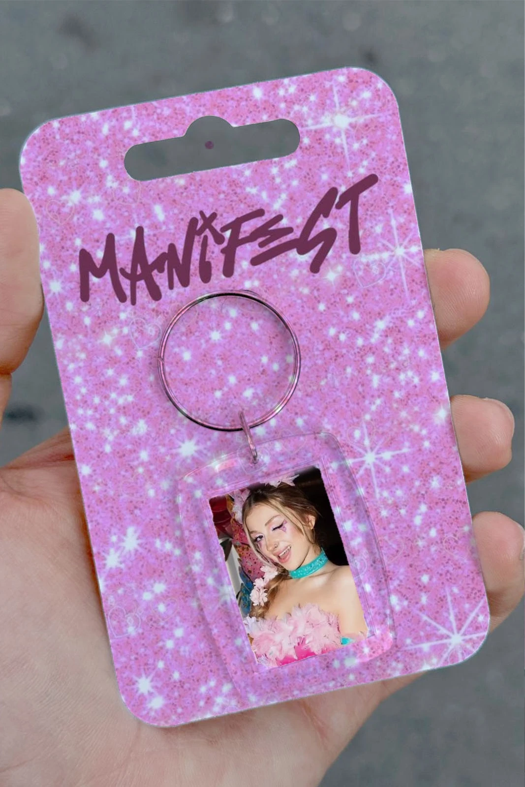 Şeffaf Çerçeve Anahtarlık Özel Ambalajlı Manifest Sueda