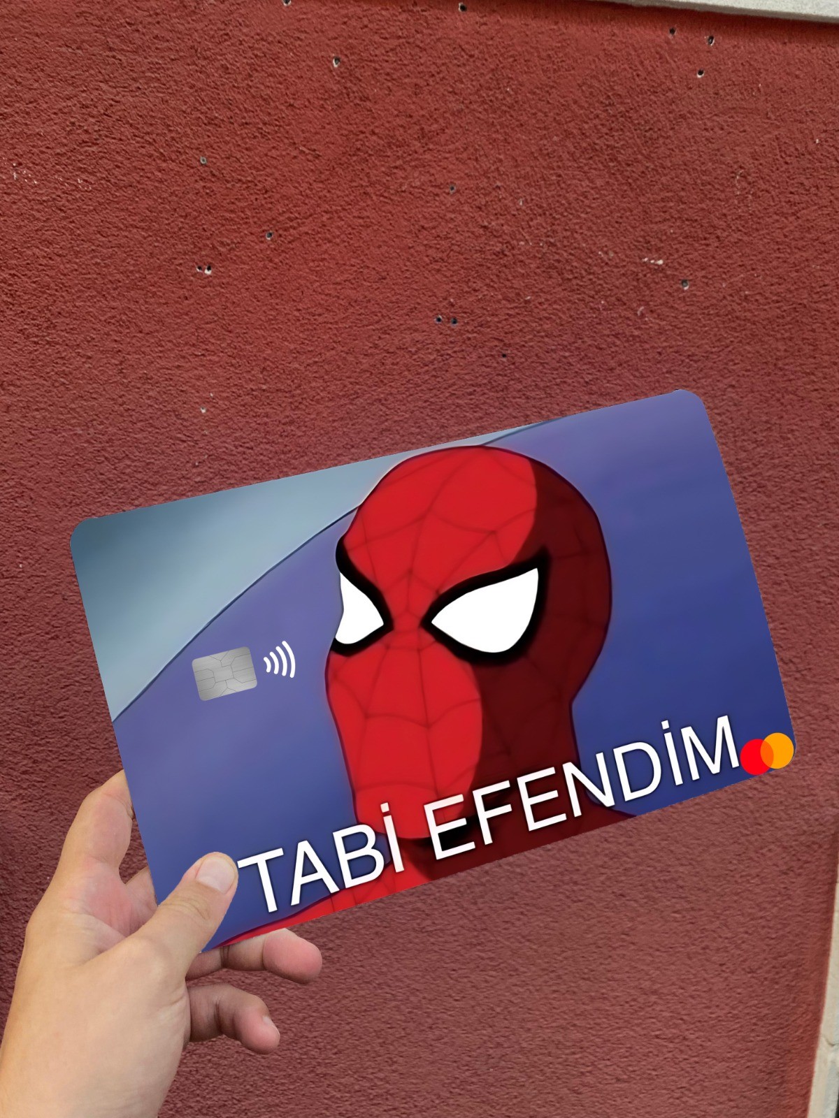 Tabi Efendim Spiderman Kredi Banka Kartı Kılıfı Dev Boy