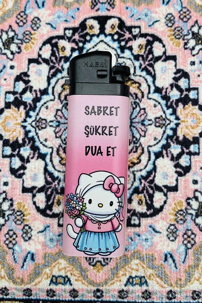 Muhafazakar Hello Kitty Sabret Şükret Gazlı Çakmak