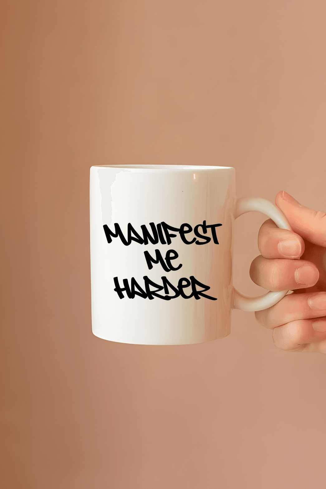 Manifest Me Harder Beyaz Porselen Kupa Bardak