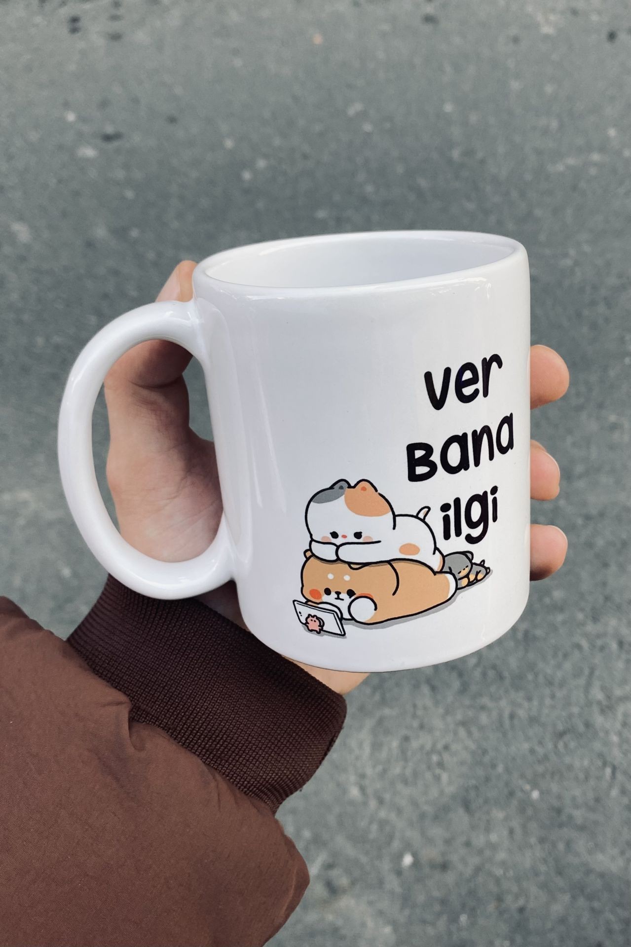 Ver Bana İlgi Beyaz Kupa Bardak