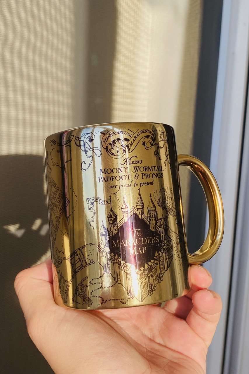 Harry Potter Çapulcu Haritası Porselen Gold Kupa Bardak