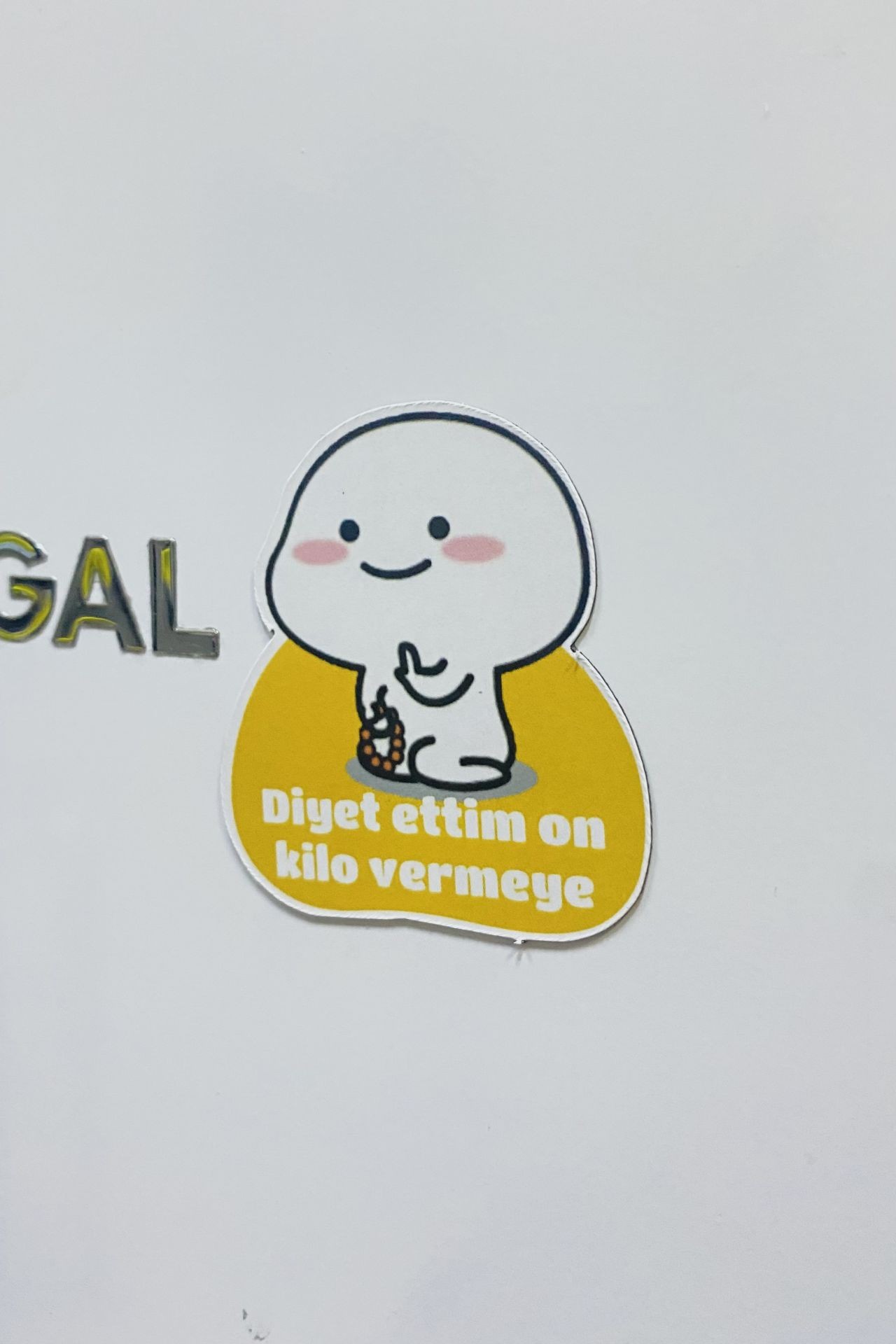 Qubby Diyet Ettim Buzdolabı Magneti