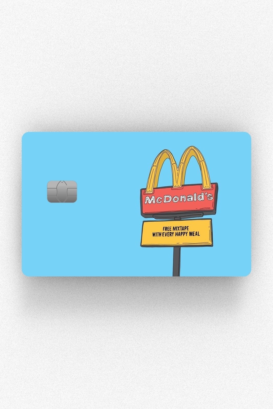 Kart Kaplama Etiketi - Mavi McDonalds