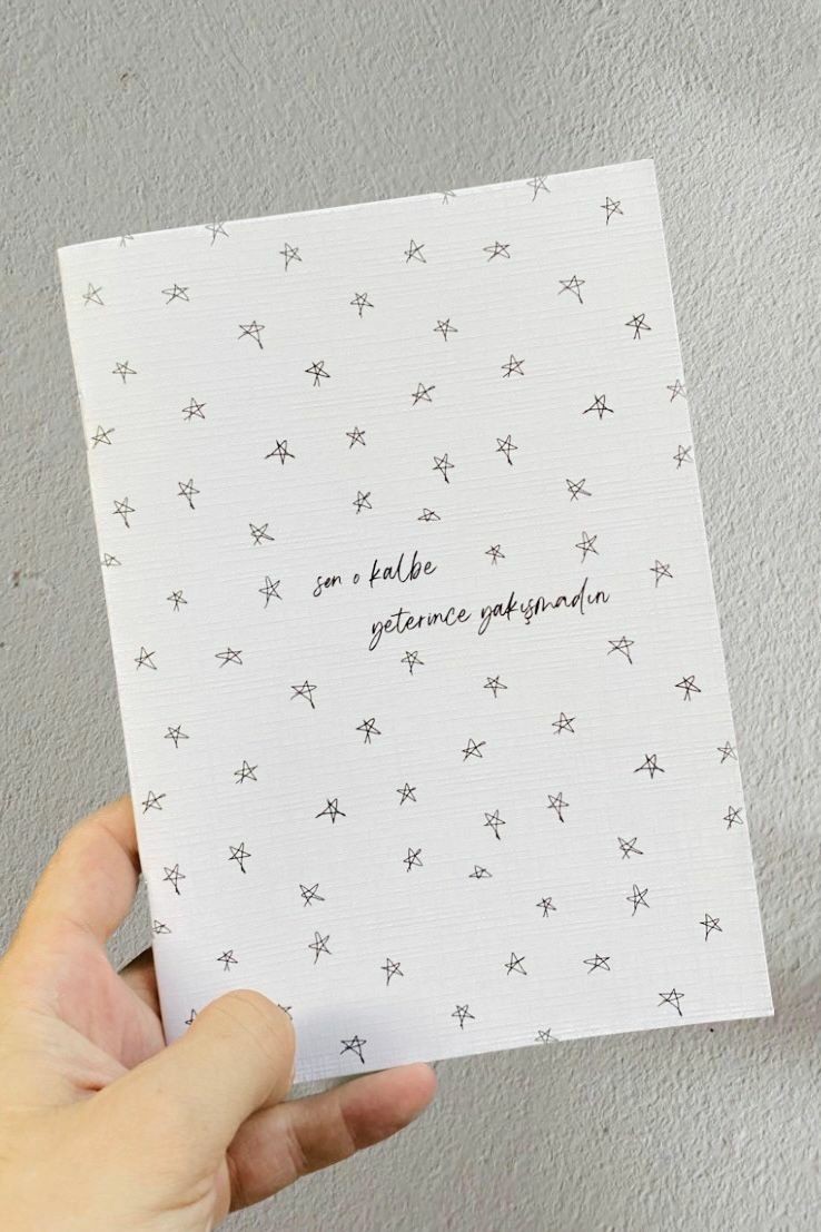 Yushiclub A5 Defter Sen O Kalbe Yeterince Yakışmadın