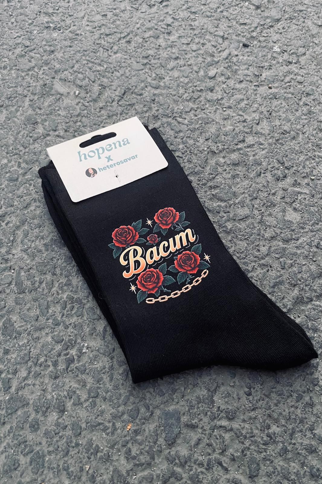 Siyah Unisex Bambu Çorap - Bacım