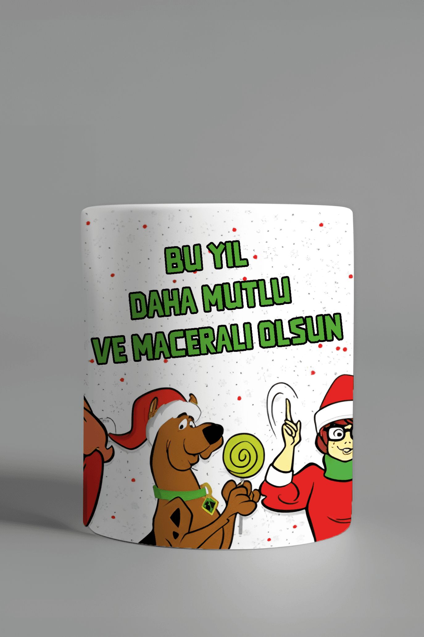 Scooby Doo Yılbaşı Porselen Kupa Bardak
