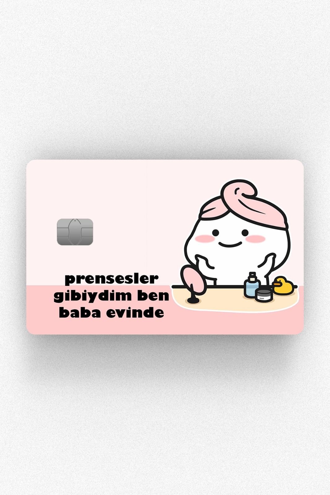 Kart Kaplama Etiketi - Prensesler Gibiydim Qubby