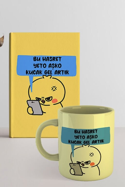 2'li Kucak Aşko Defter Kupa Seti