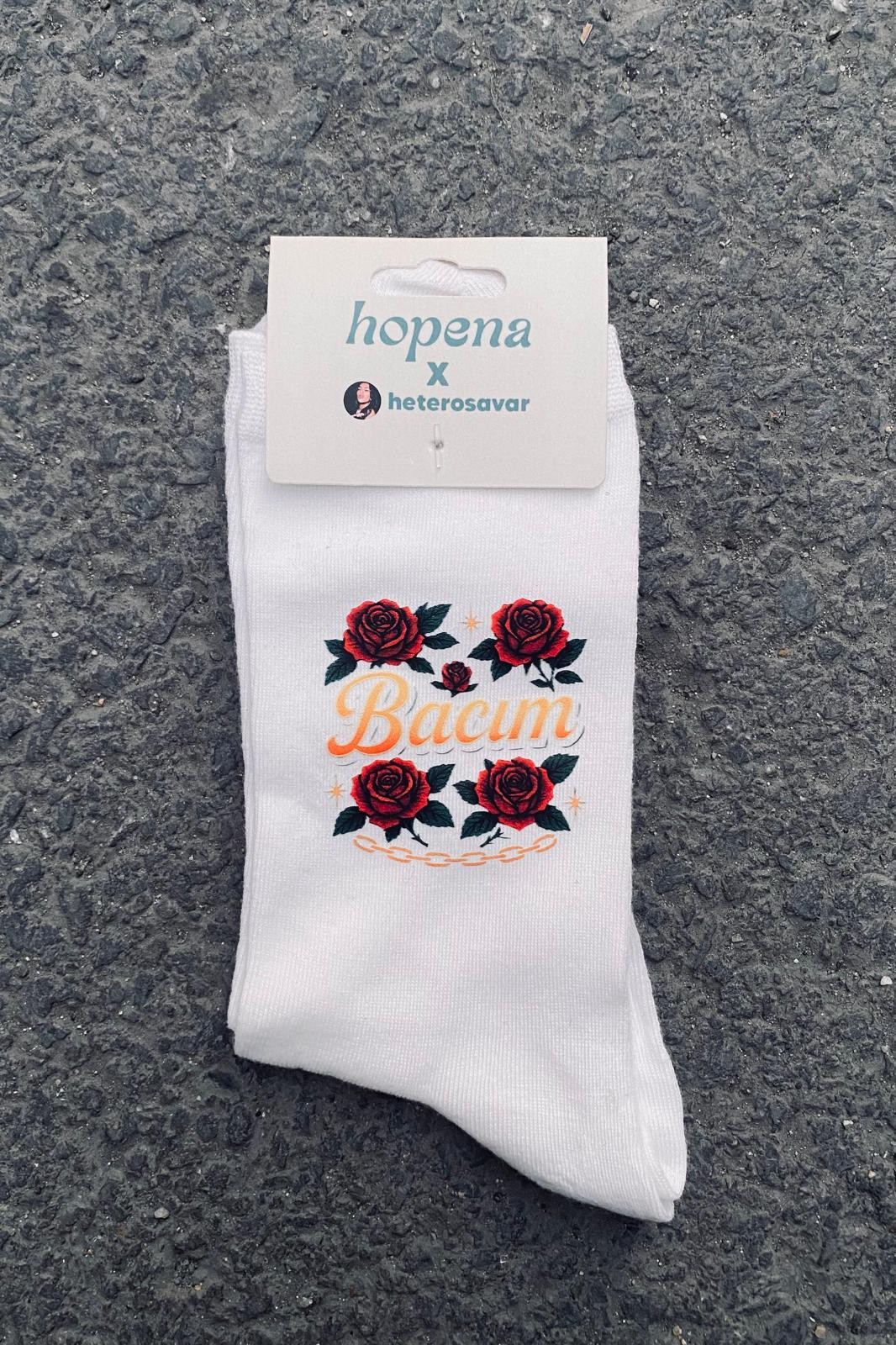 Beyaz Unisex Bambu Çorap - Bacım