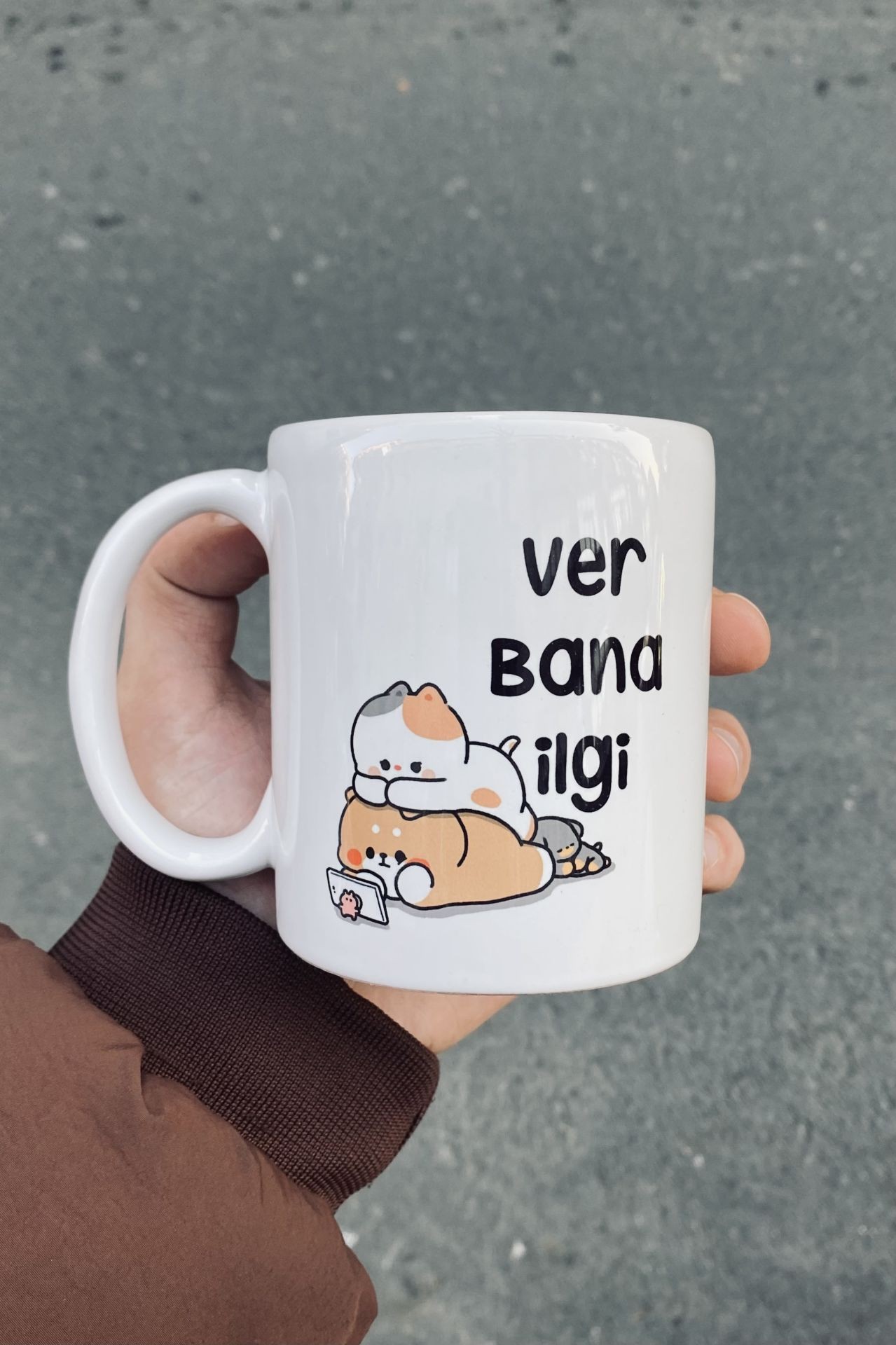 Ver Bana İlgi Beyaz Kupa Bardak