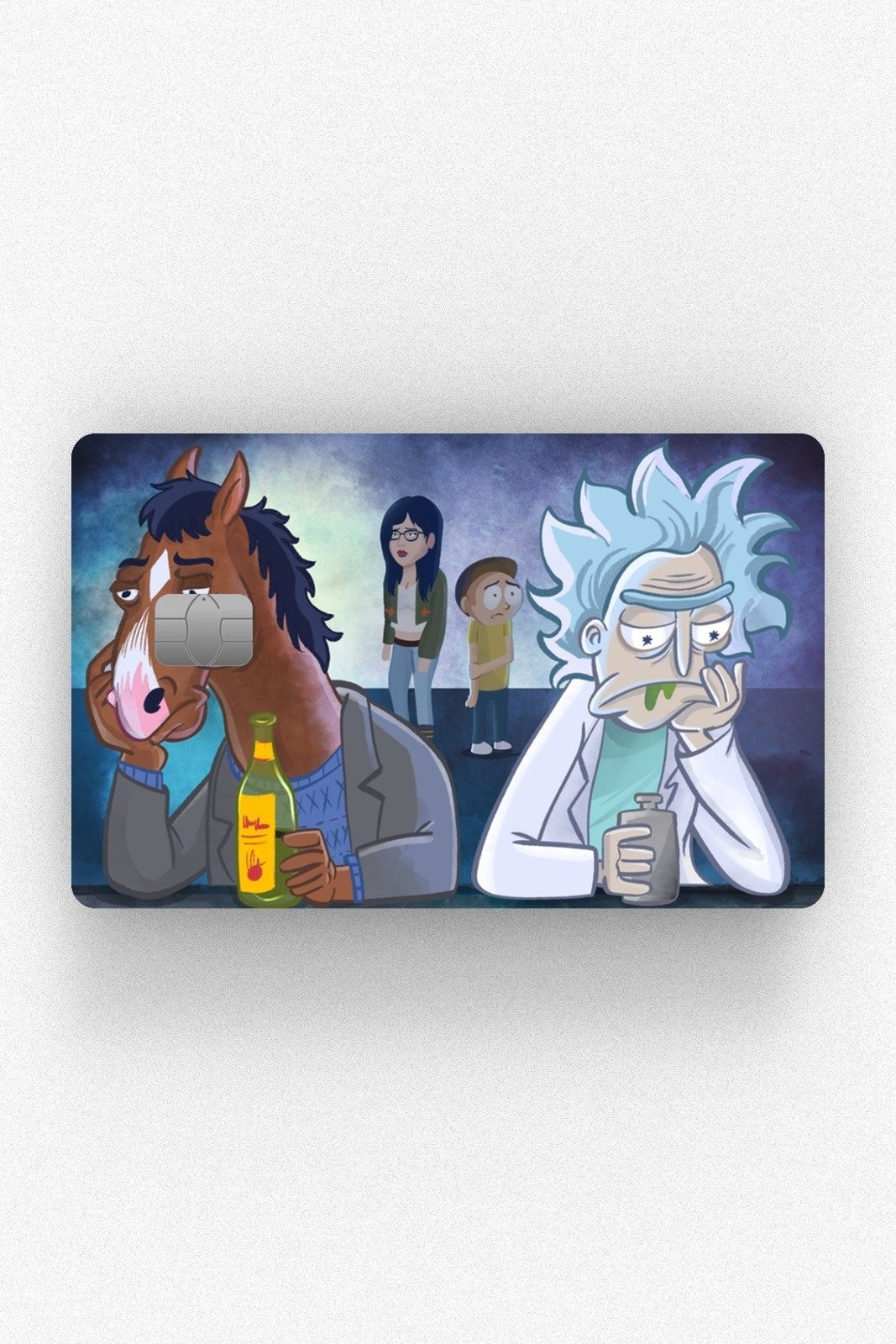 Kart Kaplama Etiketi - Rick Morty BoJack Horseman