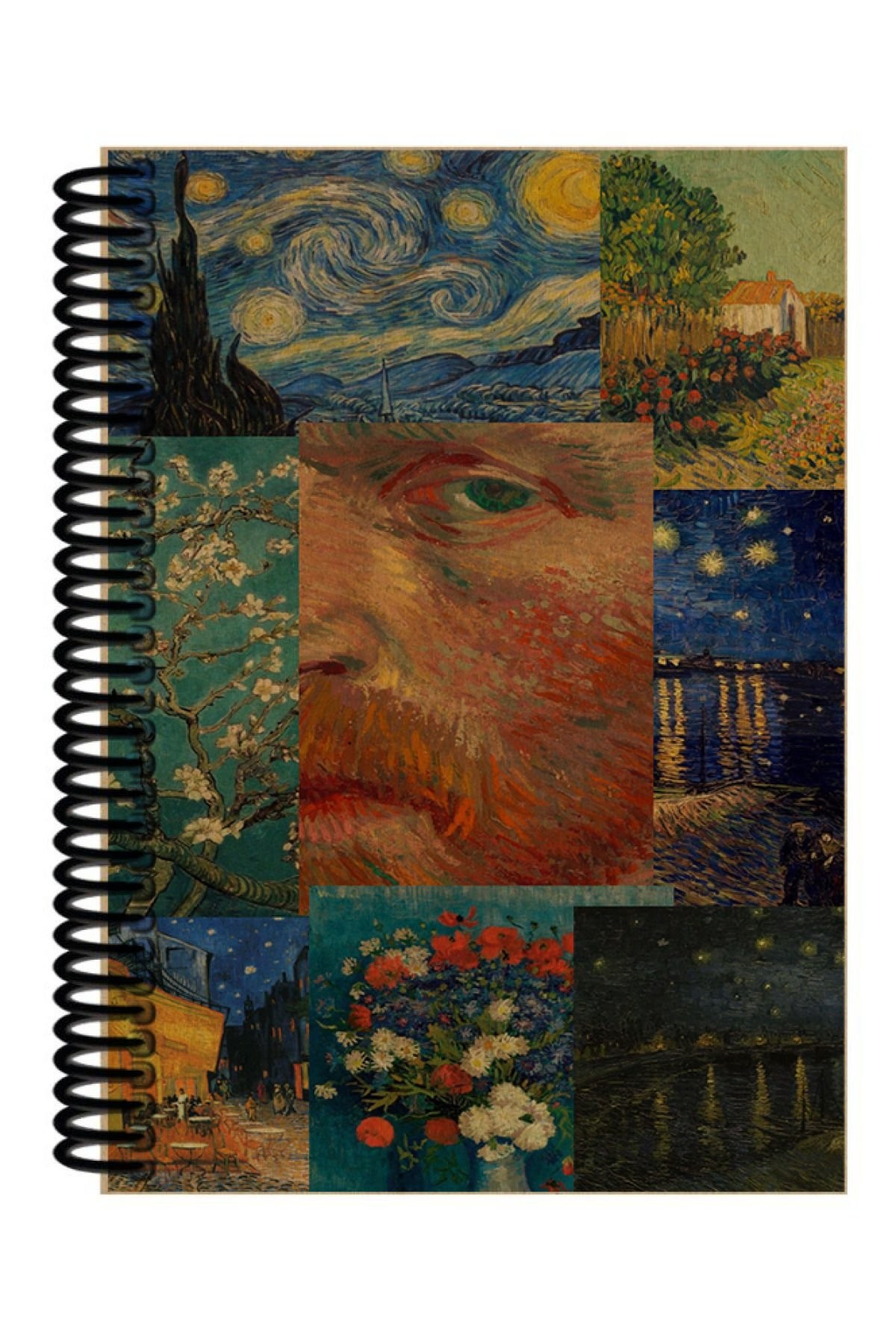 Spiralli A5 Defter Van Gogh Kolaj