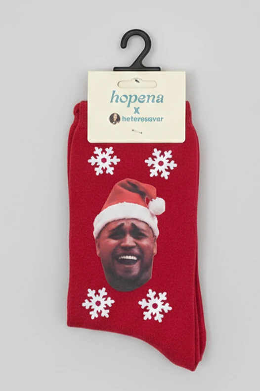 Yılbaşı Kırmızı Unisex Bambu Çorap - Lvbel C5