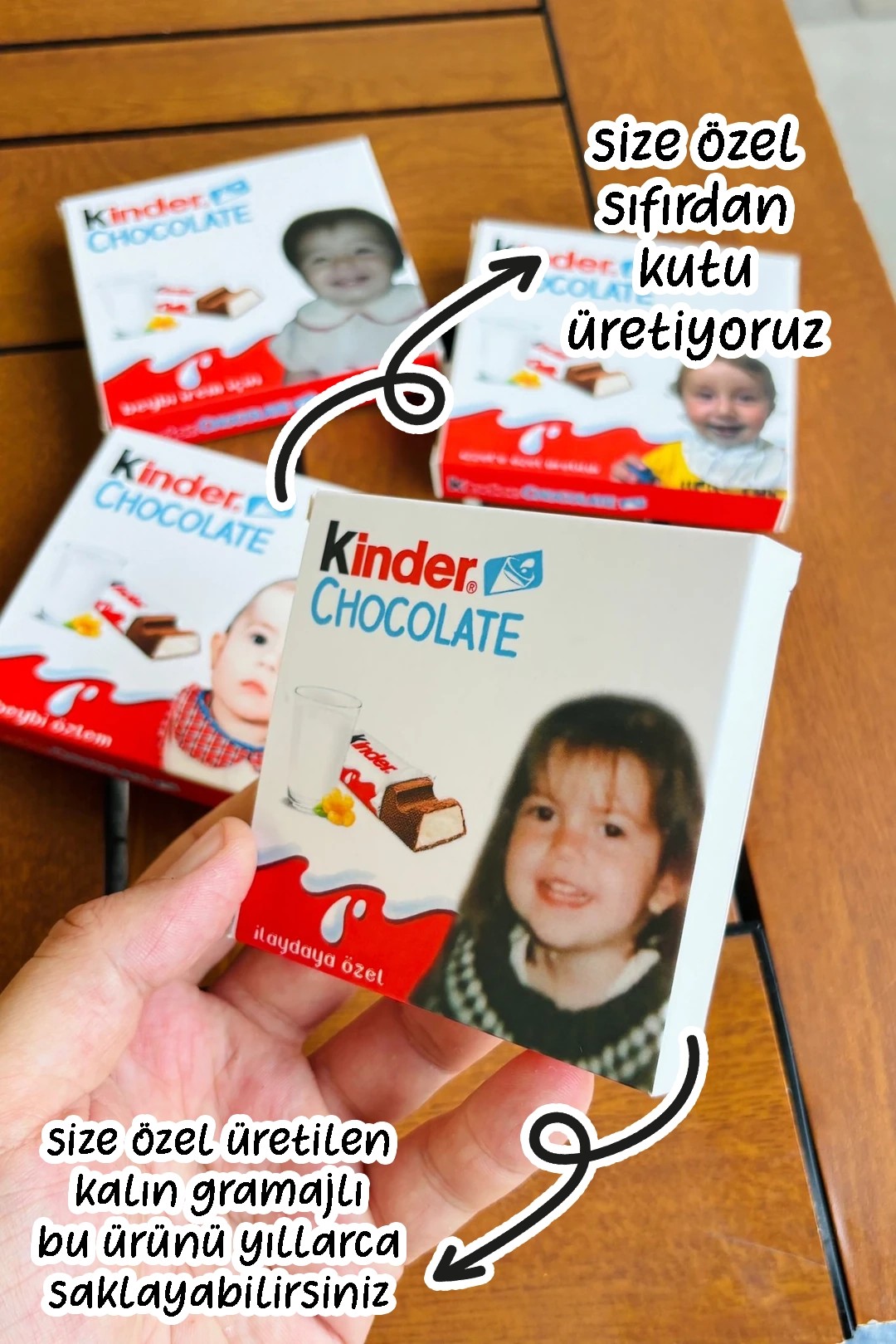 Kişiye Özel Kutu İçerisinde Kinder Chocolate 