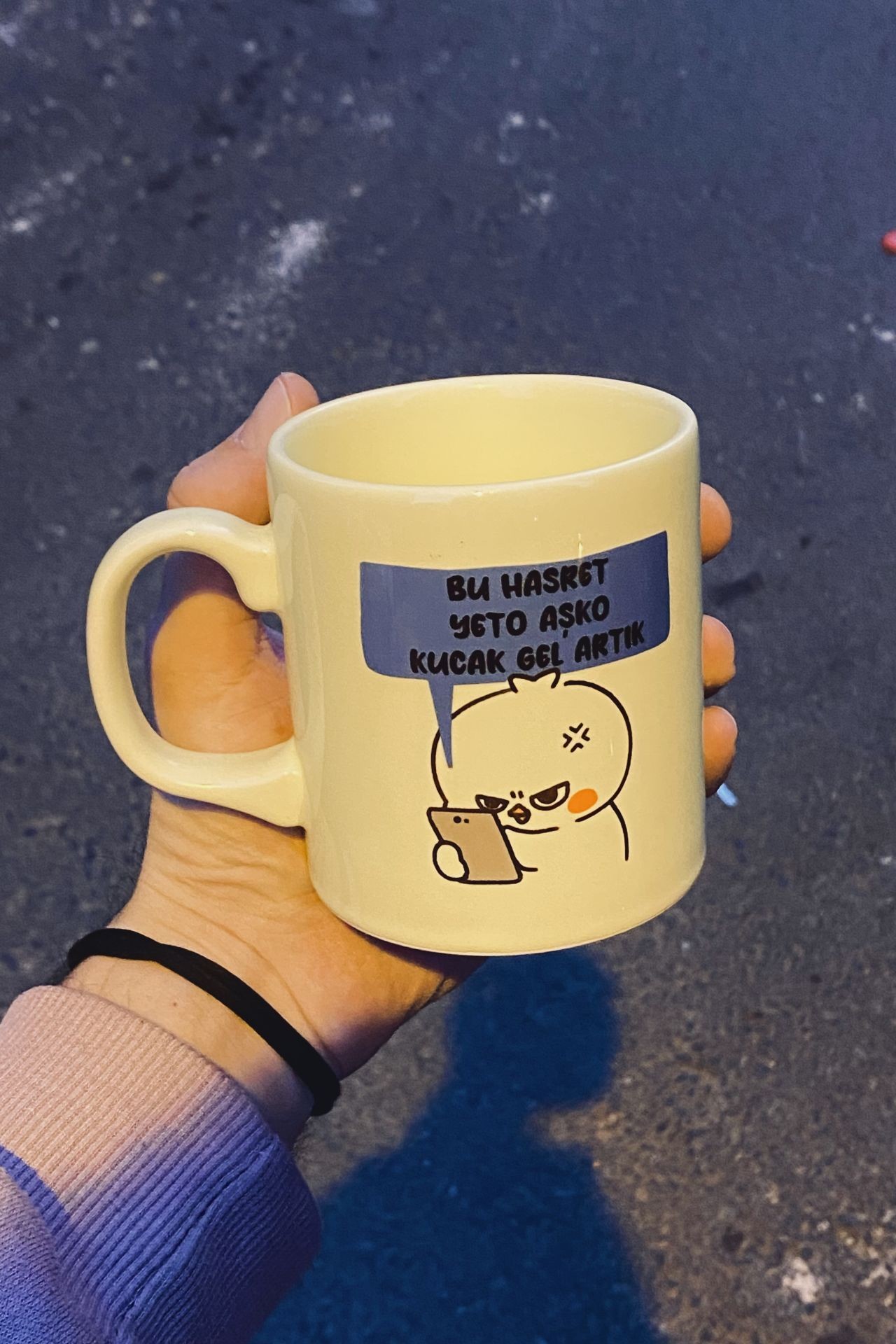 Kucak Gel Aşko Sarı Kupa Bardak
