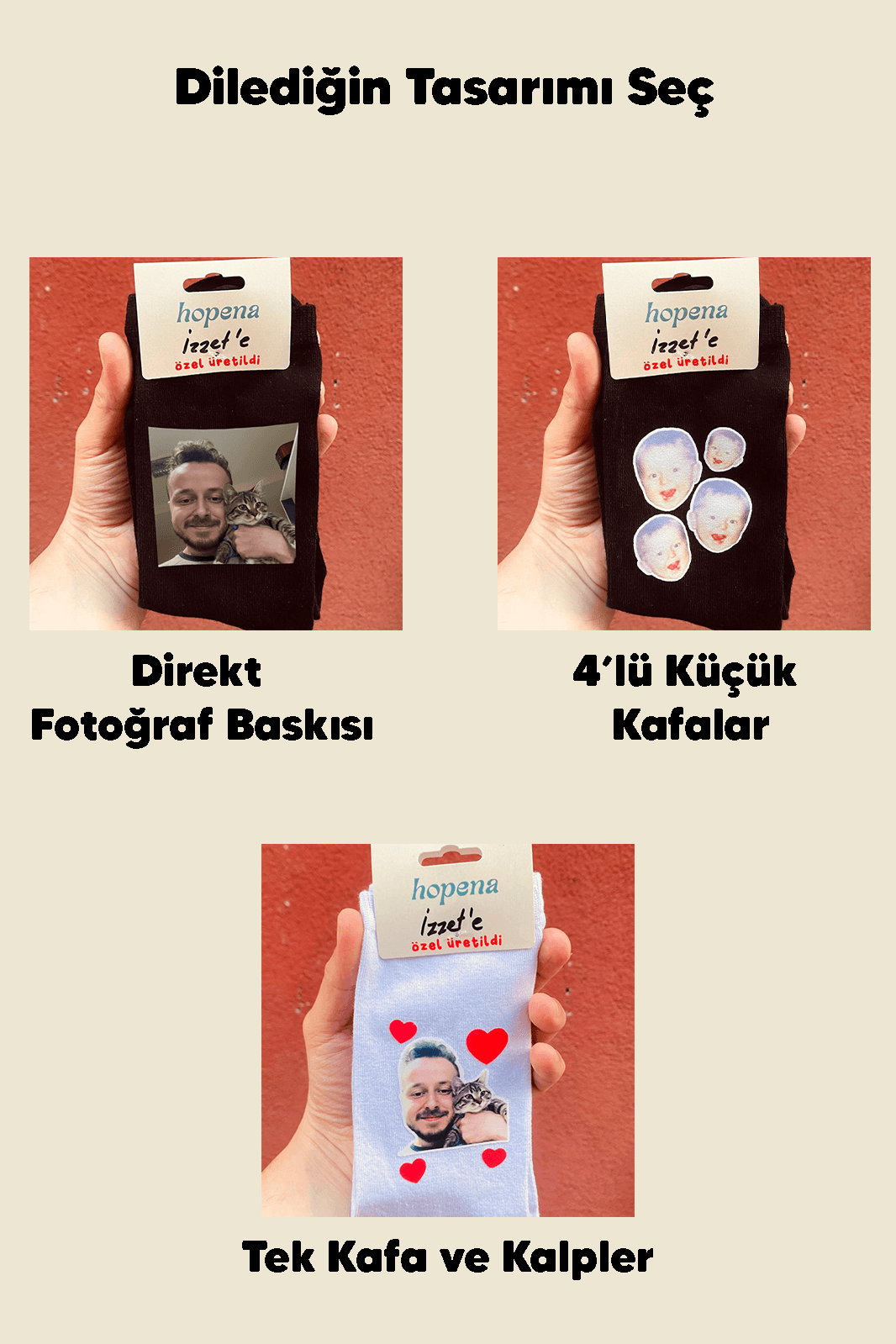Kişiye Özel Fotoğraf Baskılı Bambu Çorap