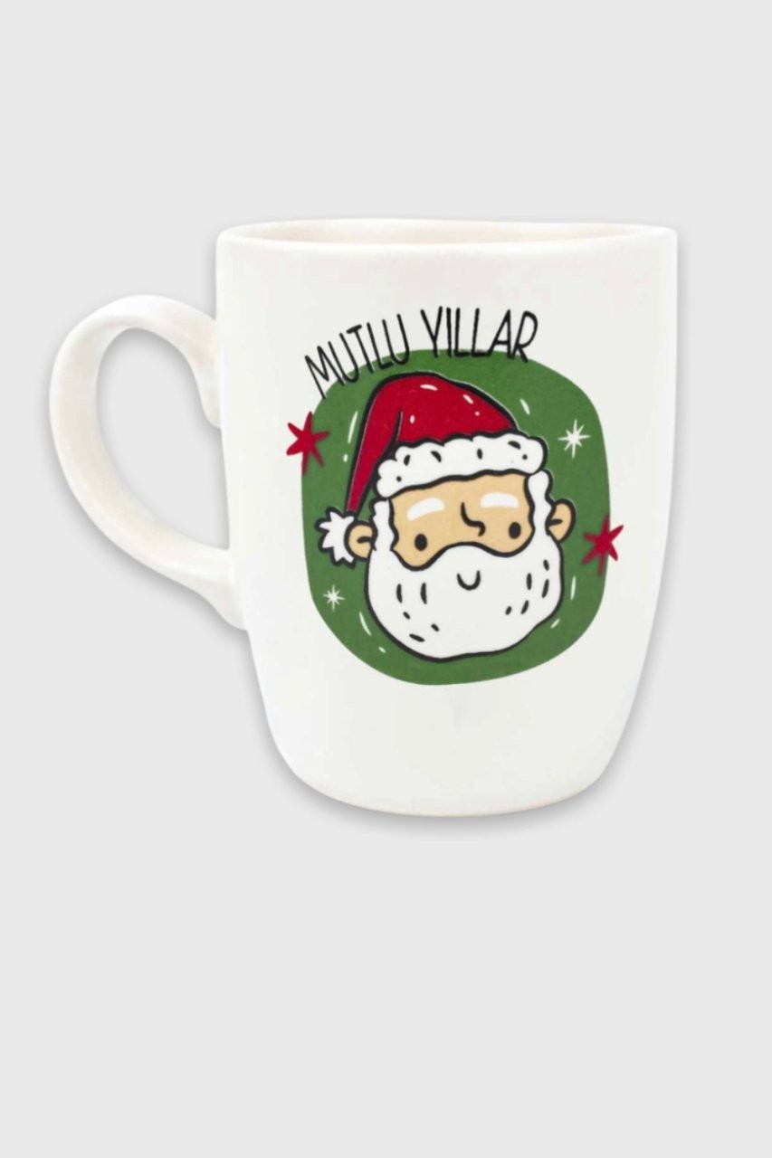 Noel Baba Mutlu Yıllar Beyaz Kupa