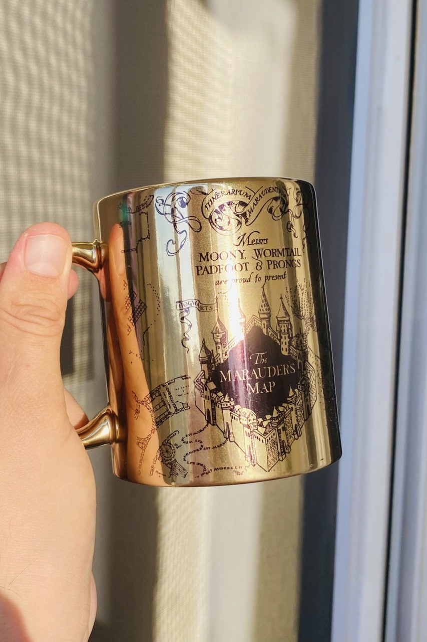 Harry Potter Çapulcu Haritası Porselen Gold Kupa Bardak
