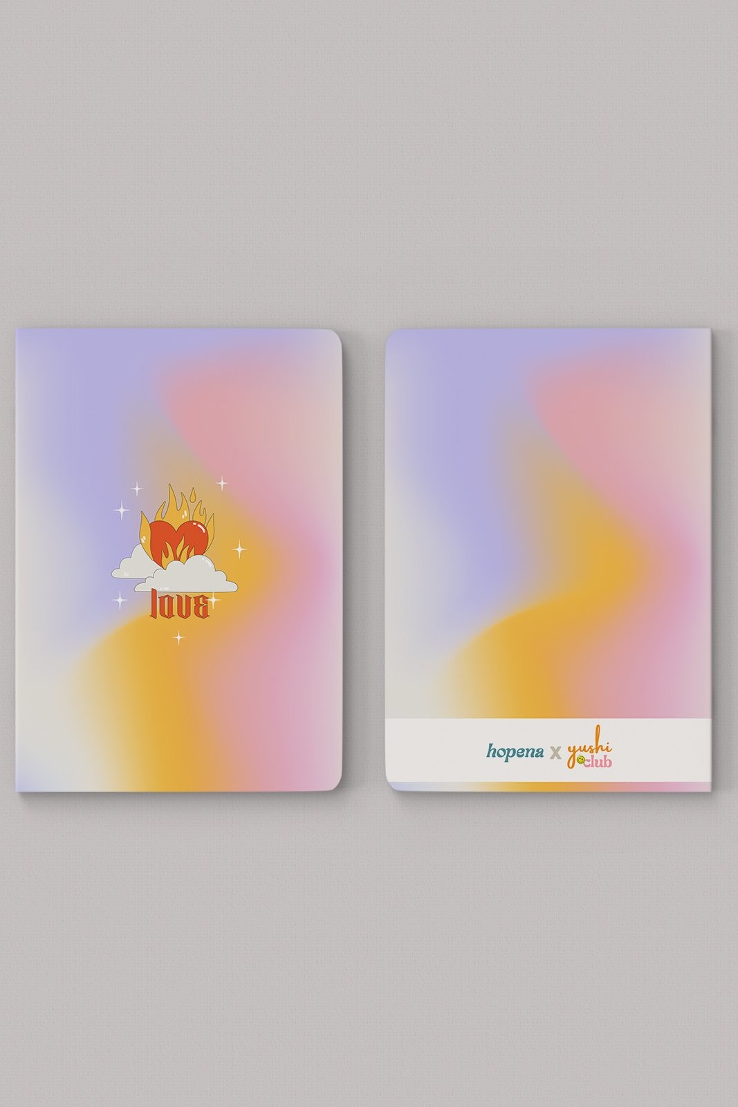 A5 Defter Yushiclub Love Alevli Kalp