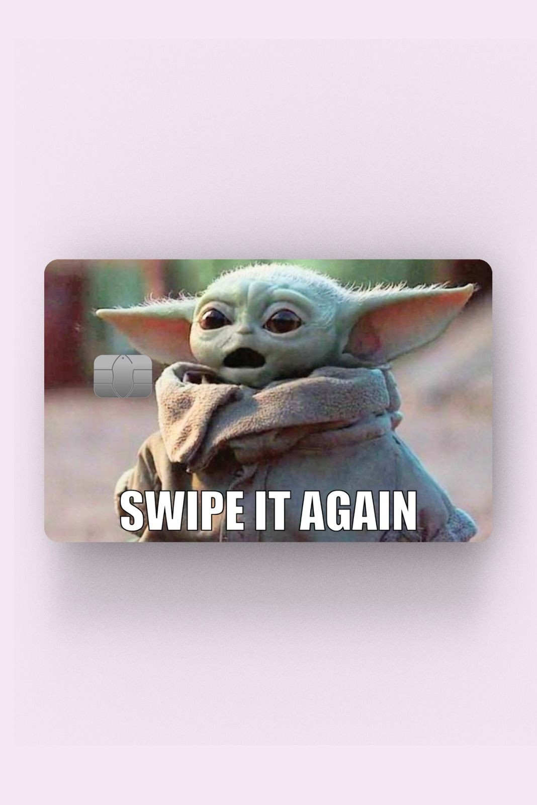 Kart Kaplama Etiketi - Tekrar Kaydırın Baby Yoda