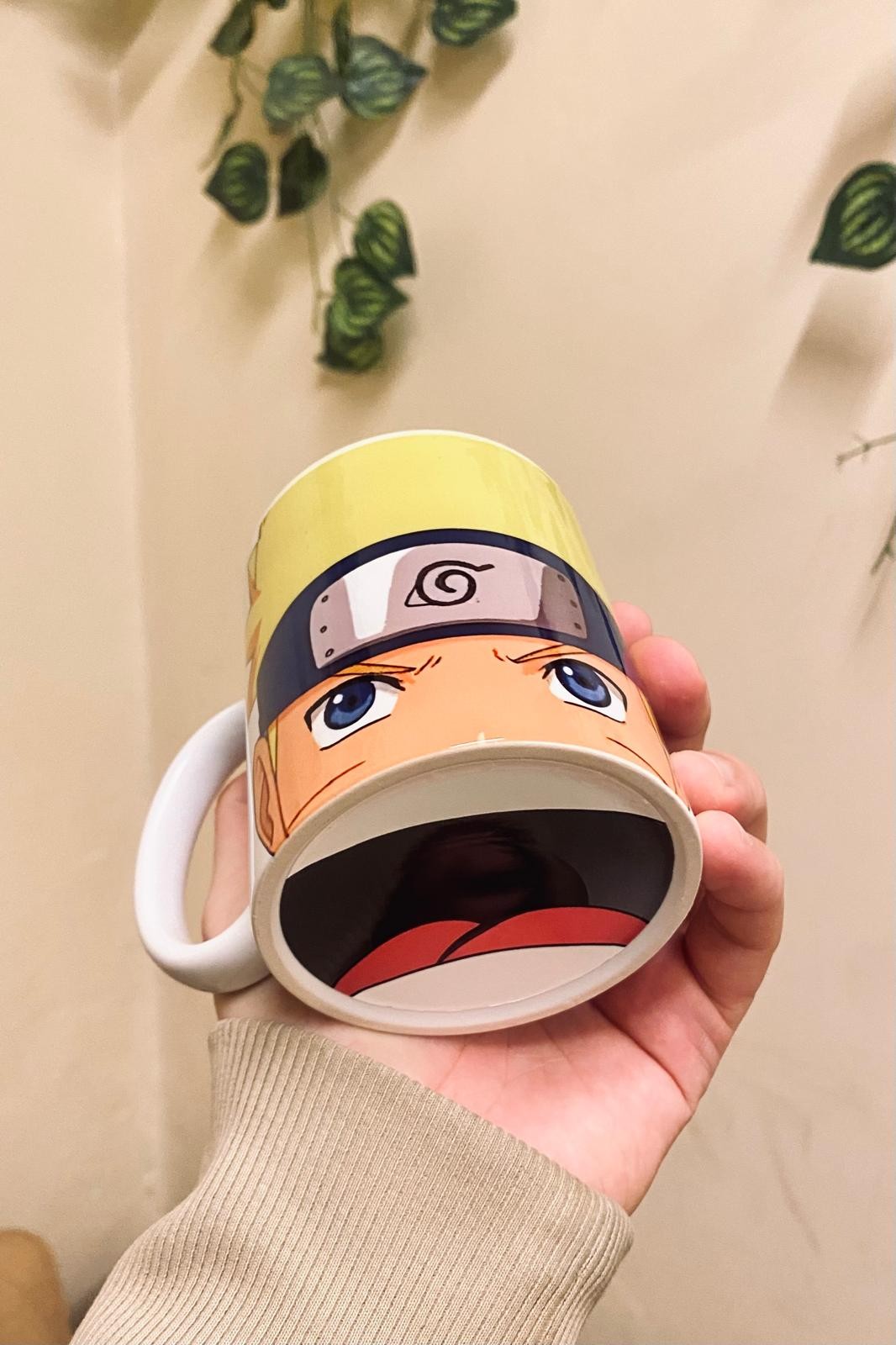 Naruto Ağız Taban Kaplamalı Porselen Kupa Bardak