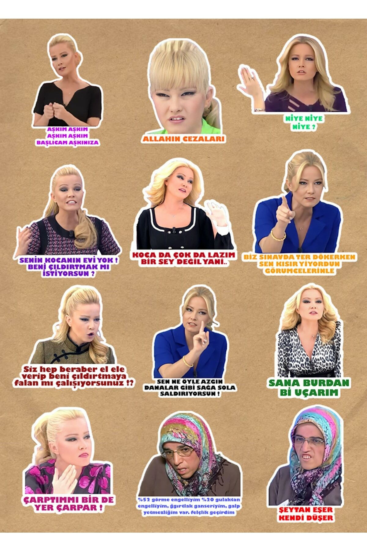 Müge Anlı 12’li Sticker Paketi