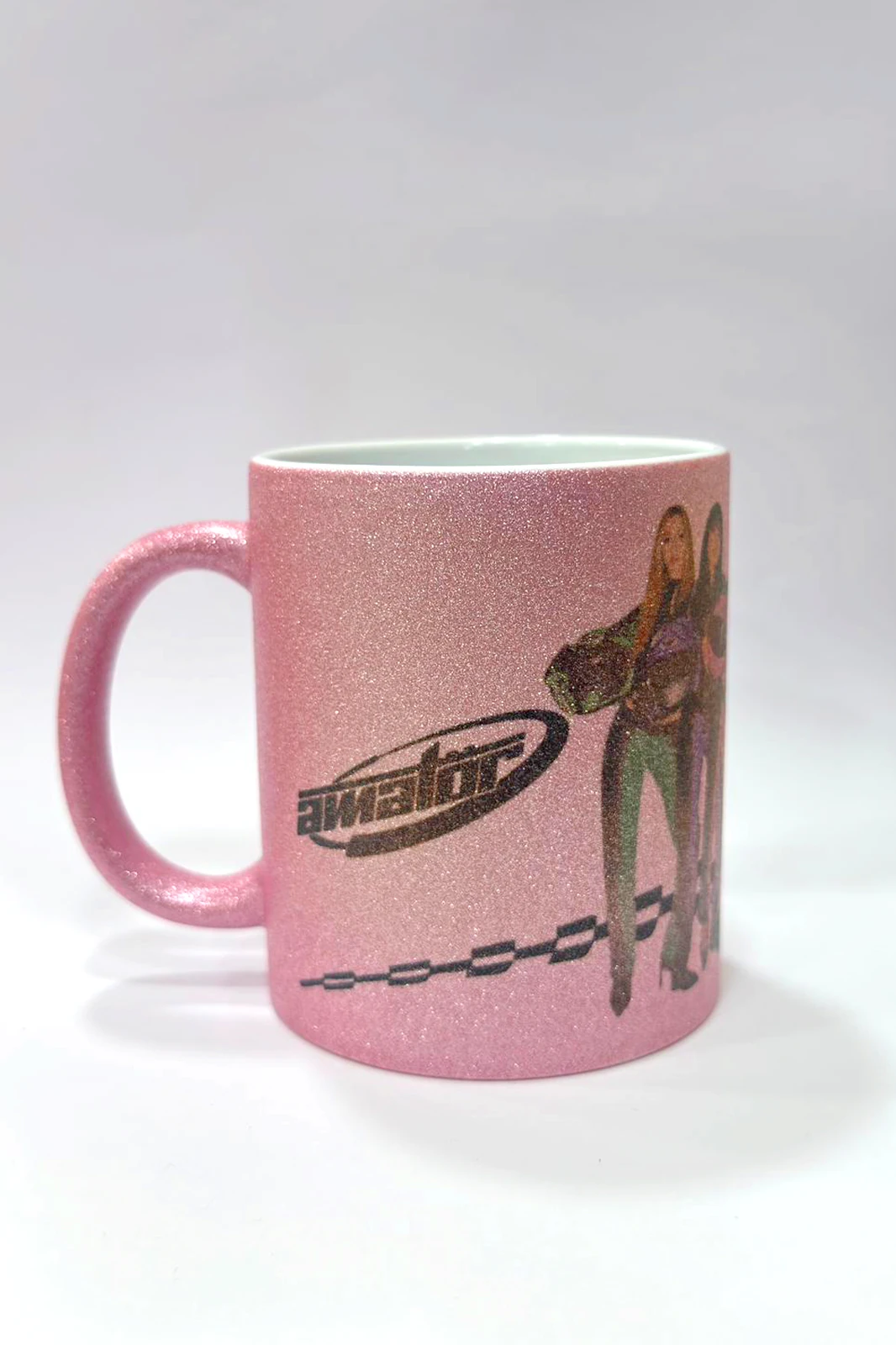 Pembe Glitter Simli Kupa Bardak Manifest Amatör