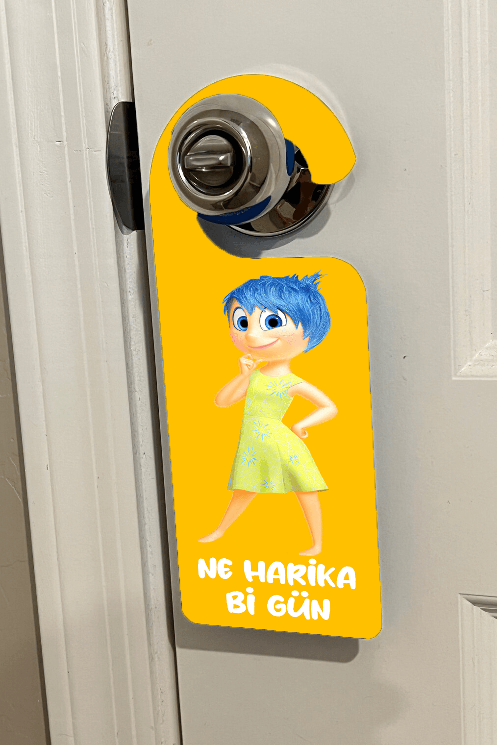 Kapı Uyarı Levhası - Inside Out Ters Yüz Neşe