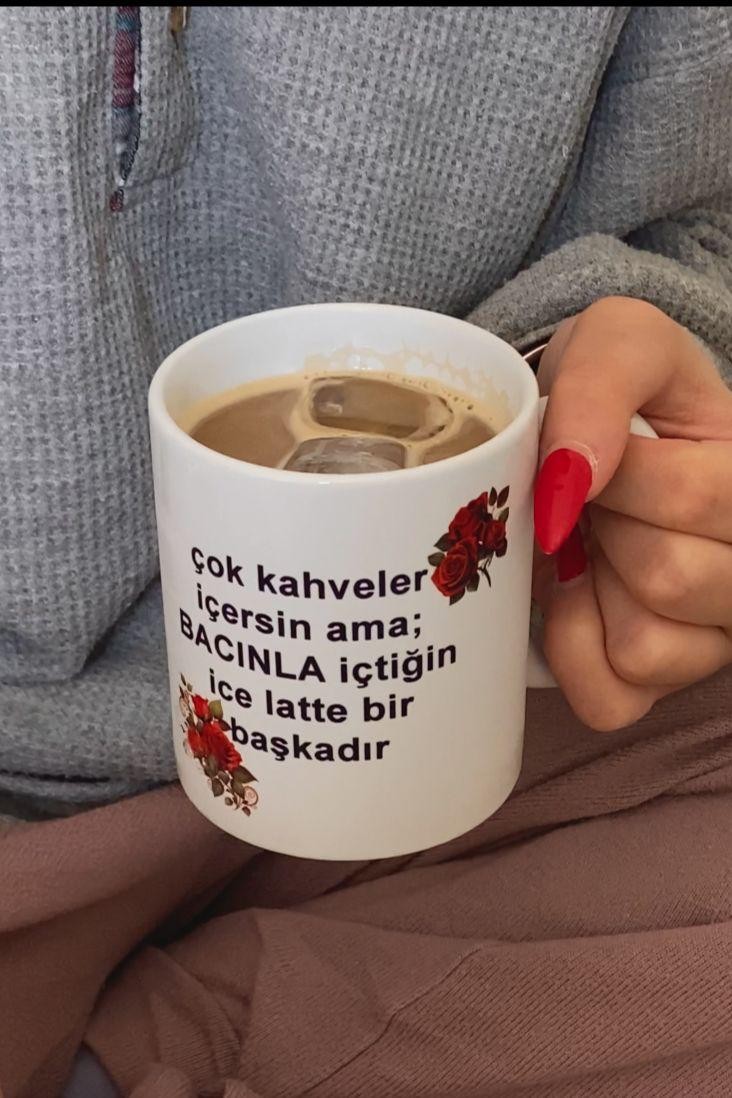 Ice Latte Bacım Beyaz Kupa Bardak