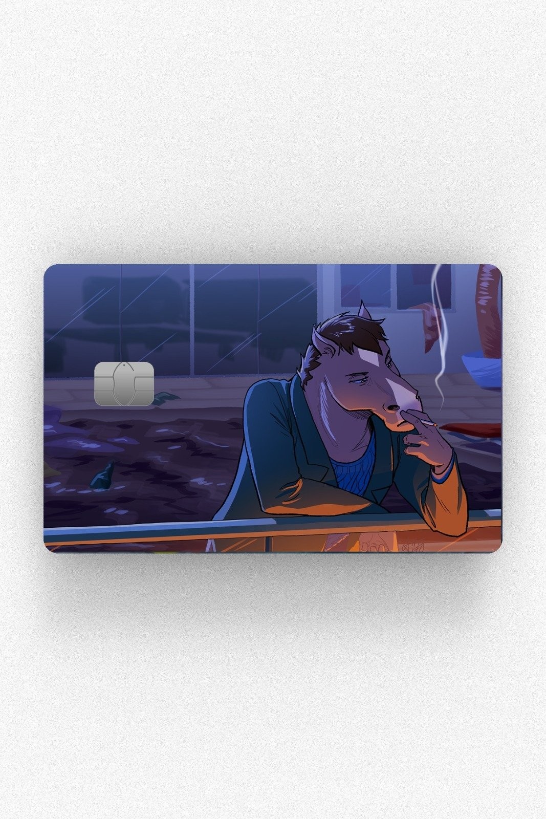 Kart Kaplama Etiketi - Sigara BoJack Horseman
