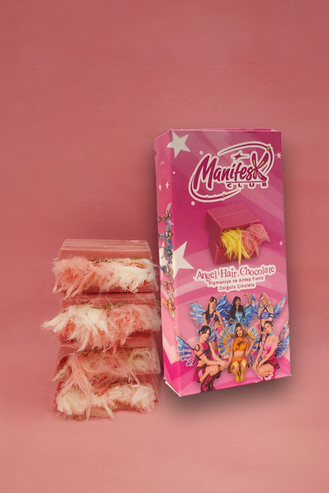 Manifest Angel Hair – Frambuaz Aromalı Pişmaniye Çikolata 70 gr